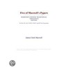 Five of Maxwell¿s Papers (Webster''s Chinese Traditional Thesaurus Edition) by Inc. Icon Group International