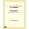 An Essay on the Principle of Population (Webster''s Korean Thesaurus Edition) door Inc. Icon Group International