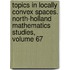 Topics in Locally Convex Spaces. North-Holland Mathematics Studies, Volume 67