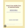 Frost''s Laws and By-Laws of American Society (Webster''s Korean Thesaurus Edition) door Inc. Icon Group International