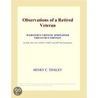Observations of a Retired Veteran (Webster''s Chinese Simplified Thesaurus Edition) door Inc. Icon Group International