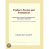 Pauline¿s Passion and Punishment (Webster''s Chinese Traditional Thesaurus Edition) door Inc. Icon Group International