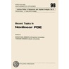 Recent Topics In Nonlinear Pde. Lecture Notes In Numerical And Applied Anallysis, Volume 6. door Onbekend