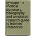 Syncope - A Medical Dictionary, Bibliography, and Annotated Research Guide to Internet References