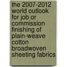 The 2007-2012 World Outlook for Job or Commission Finishing of Plain-Weave Cotton Broadwoven Sheeting Fabrics by Inc. Icon Group International
