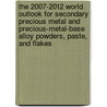 The 2007-2012 World Outlook for Secondary Precious Metal and Precious-Metal-Base Alloy Powders, Paste, and Flakes door Inc. Icon Group International