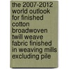 The 2007-2012 World Outlook for Finished Cotton Broadwoven Twill Weave Fabric Finished in Weaving Mills Excluding Pile door Inc. Icon Group International