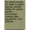 The World Market for Table or Parlor Games, Printed Tables for Casino Games, Automated Bowling Alley Equipment, and Billiards door Inc. Icon Group International