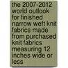 The 2007-2012 World Outlook for Finished Narrow Weft Knit Fabrics Made from Purchased Knit Fabrics Measuring 12 Inches Wide or Less door Inc. Icon Group International