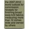 The 2007-2012 World Outlook for Commission Receipts for Finishing Broad Warp Knit Fabrics Measuring More Than 12 Inches Wide and Owned by Others door Inc. Icon Group International