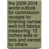The 2009-2014 World Outlook for Commission Receipts for Finishing Narrow Weft Knit Fabrics Measuring  12 Inches Wide or Less and Owned by Others by Inc. Icon Group International