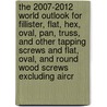 The 2007-2012 World Outlook for Fillister, Flat, Hex, Oval, Pan, Truss, and Other Tapping Screws and Flat, Oval, and Round Wood Screws Excluding Aircr by Inc. Icon Group International