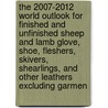 The 2007-2012 World Outlook for Finished and Unfinished Sheep and Lamb Glove, Shoe, Fleshers, Skivers, Shearlings, and Other Leathers Excluding Garmen door Inc. Icon Group International