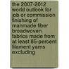 The 2007-2012 World Outlook for Job or Commission Finishing of Manmade Fiber Broadwoven Fabrics Made from at Least 85-Percent Filament Yarns Excluding by Inc. Icon Group International
