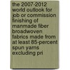 The 2007-2012 World Outlook for Job or Commission Finishing of Manmade Fiber Broadwoven Fabrics Made from at Least 85-Percent Spun Yarns Excluding Pri door Inc. Icon Group International