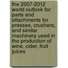 The 2007-2012 World Outlook for Parts and Attachments for Presses, Crushers, and Similar Machinery Used in the Production of Wine, Cider, Fruit Juices door Inc. Icon Group International