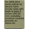 The 2009-2014 World Outlook for Electric Hand Circular Saws with Blade at Least 8 Inches (203.20 Mm) Excluding Armature Mounted Primarily on Sleeve Be door Inc. Icon Group International