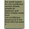 The World Market for Non-Coniferous Veneer Sheets, Sheets for Plywood, and Other Sheets Made from Non-Coniferous Wood Up to 6 mm Thick That Has Been S door Inc. Icon Group International