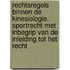 Rechtsregels binnen de kinesiologie. Sportrecht met inbegrip van de inleiding tot het recht