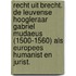 Recht uit Brecht. De Leuvense hoogleraar Gabriel Mudaeus (1500-1560) als Europees humanist en jurist.