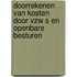 Doorrekenen van kosten door VZW s en openbare besturen