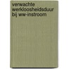 Verwachte werkloosheidsduur bij WW-instroom by S. van der Werff