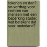 Tekenen en dan? VN-Verdrag voor rechten van mensen met een beperking Studie: Wat betekent dat voor Nederland? by J.C. Smits