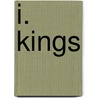 I. Kings door Prof Joseph Hammond