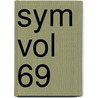 Sym Vol 69 door Spring Harbor Cold