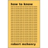 How To Know door Robert McHenry