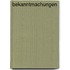 Bekanntmachungen