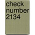 Check Number 2134