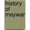 History Of Meywar door J.C. Brookes
