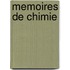 Memoires De Chimie