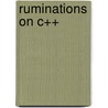Ruminations on C++ door Barbara Moo