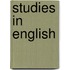 Studies in English