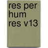Res Per Hum Res V13 door Isaac Ferris