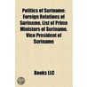 Politics of Suriname door Not Available