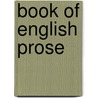 Book of English Prose by Percy Lubbock