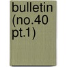 Bulletin (no.40 Pt.1) by Smithsonian Institution Ethnology