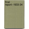 Final Report--1933-34 door United States. National Planning Board