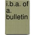 I.B.A. Of A. Bulletin