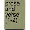 Prose and Verse (1-2) door Thomas Hood