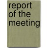 Report Of The Meeting door Anzaas
