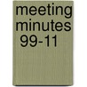 Meeting Minutes  99-11 by San Francisco Board of Supervisors