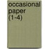 Occasional Paper (1-4)