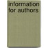 Information For Authors