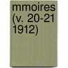 Mmoires (V. 20-21 1912) door Socit Entomologique De Belgique