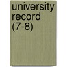 University Record (7-8) door University of Chicago