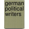 German Political Writers door Not Available
